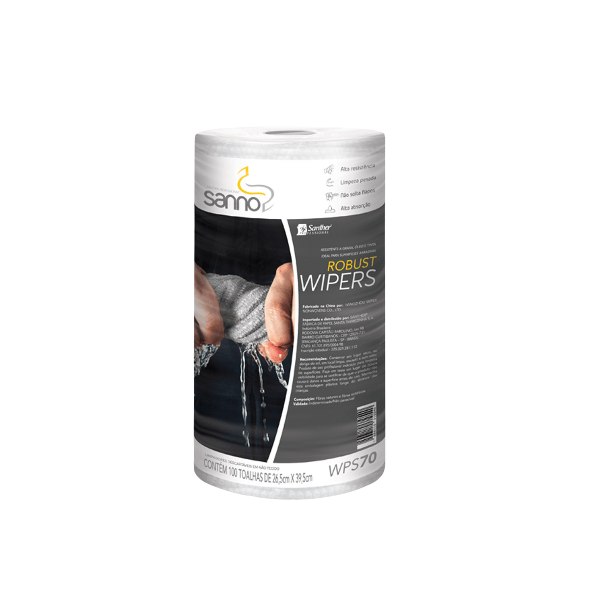 Pano Multiuso Wiper WPS70 com 100un Sanno